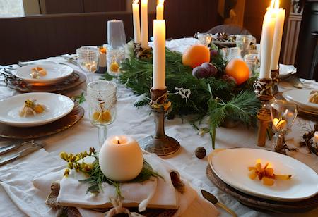 Table set for Imbolc feast