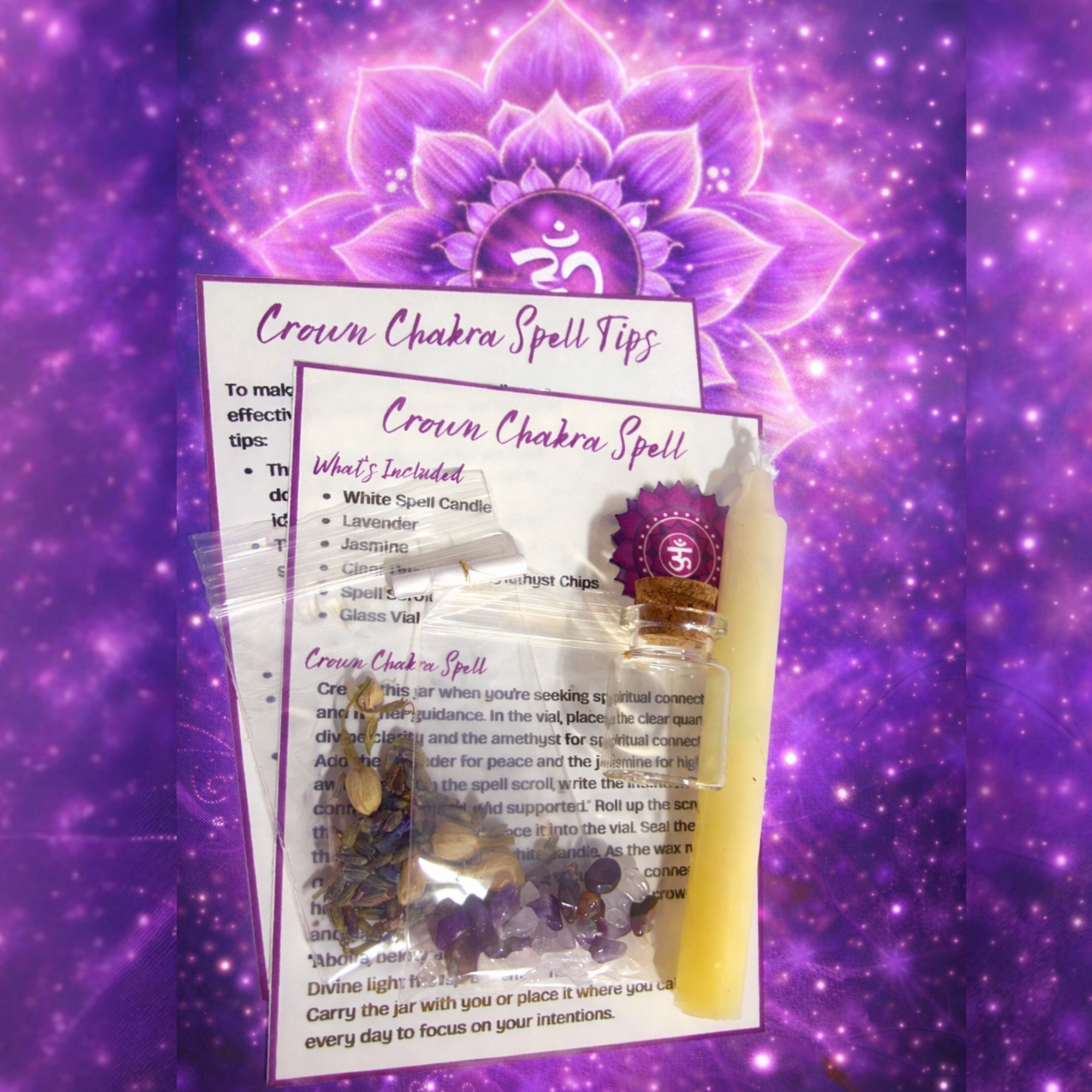 Crown Chakra Spell Jar Listing Image 1