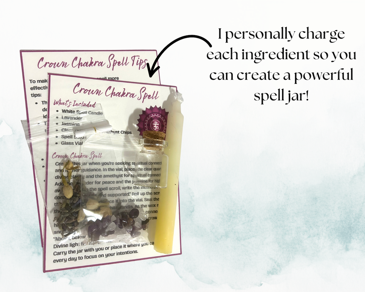 Crown Chakra Spell Jar Listing Image 3