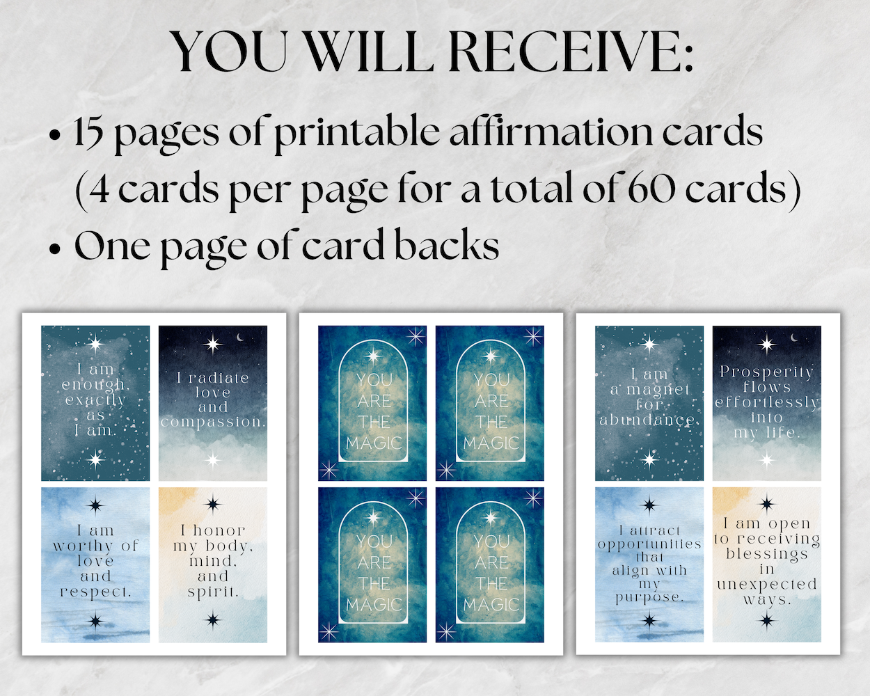 Printable Affirmation Cards Listing Image 2