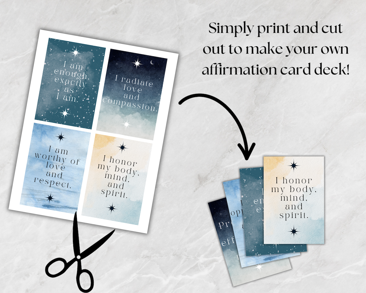 Printable Affirmation Cards Listing Image 4