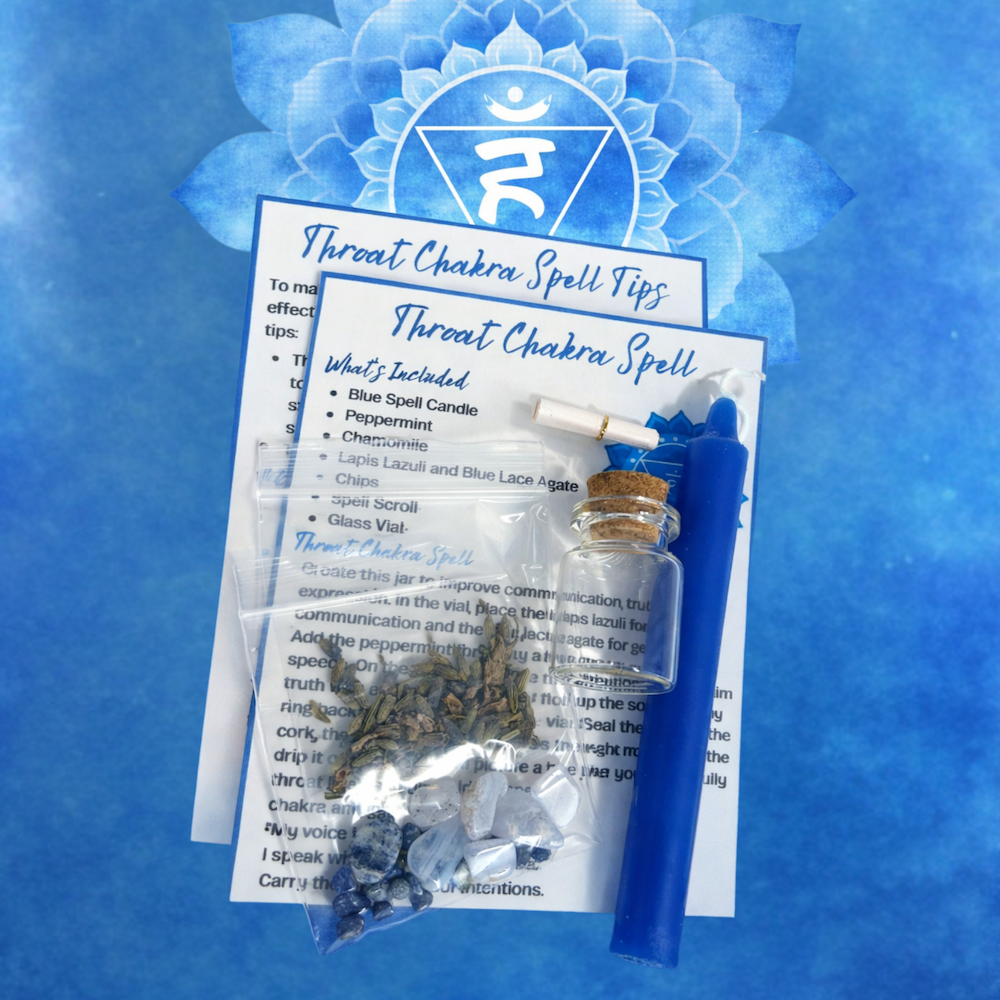 Throat Chakra Spell Jar Listing Image 1