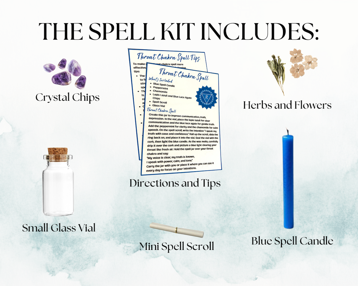 Throat Chakra Spell Jar Listing Image 2