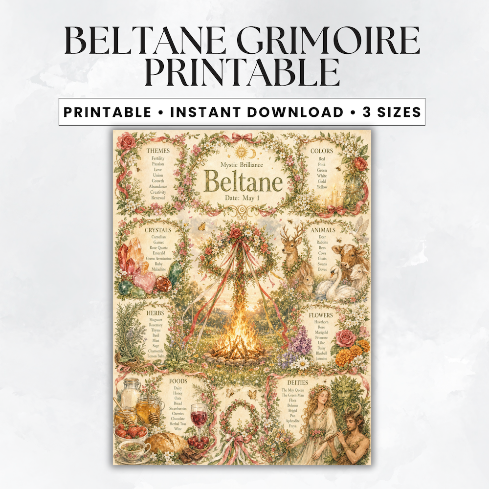 Beltane Grimoire Printable Listing Image 1