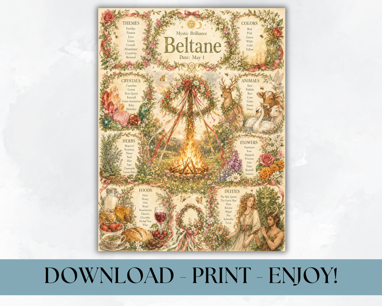 Beltane Grimoire Printable Listing Image 6