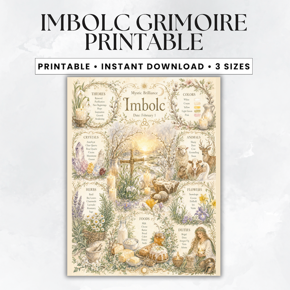 Imbolc Grimoire Printable Listing Image 1
