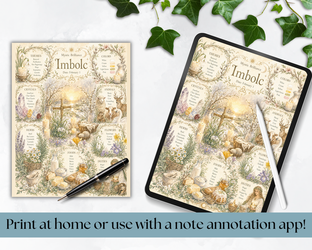 Imbolc Grimoire Printable Listing Image 3