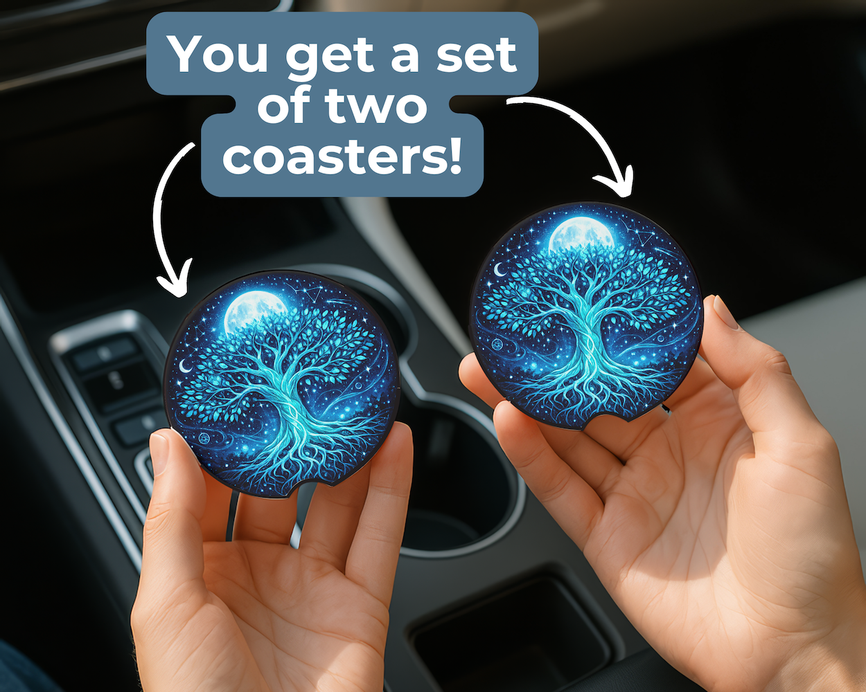 Mystical Tree of Life Car Coaster Listing Image 3