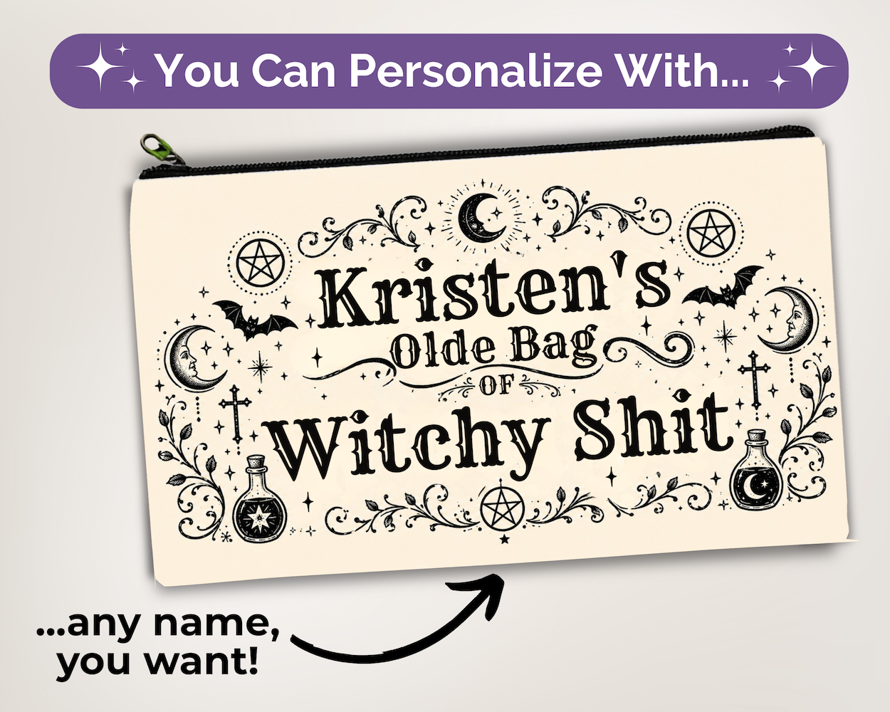 Witchy Zipper Pouch Listing Image 2
