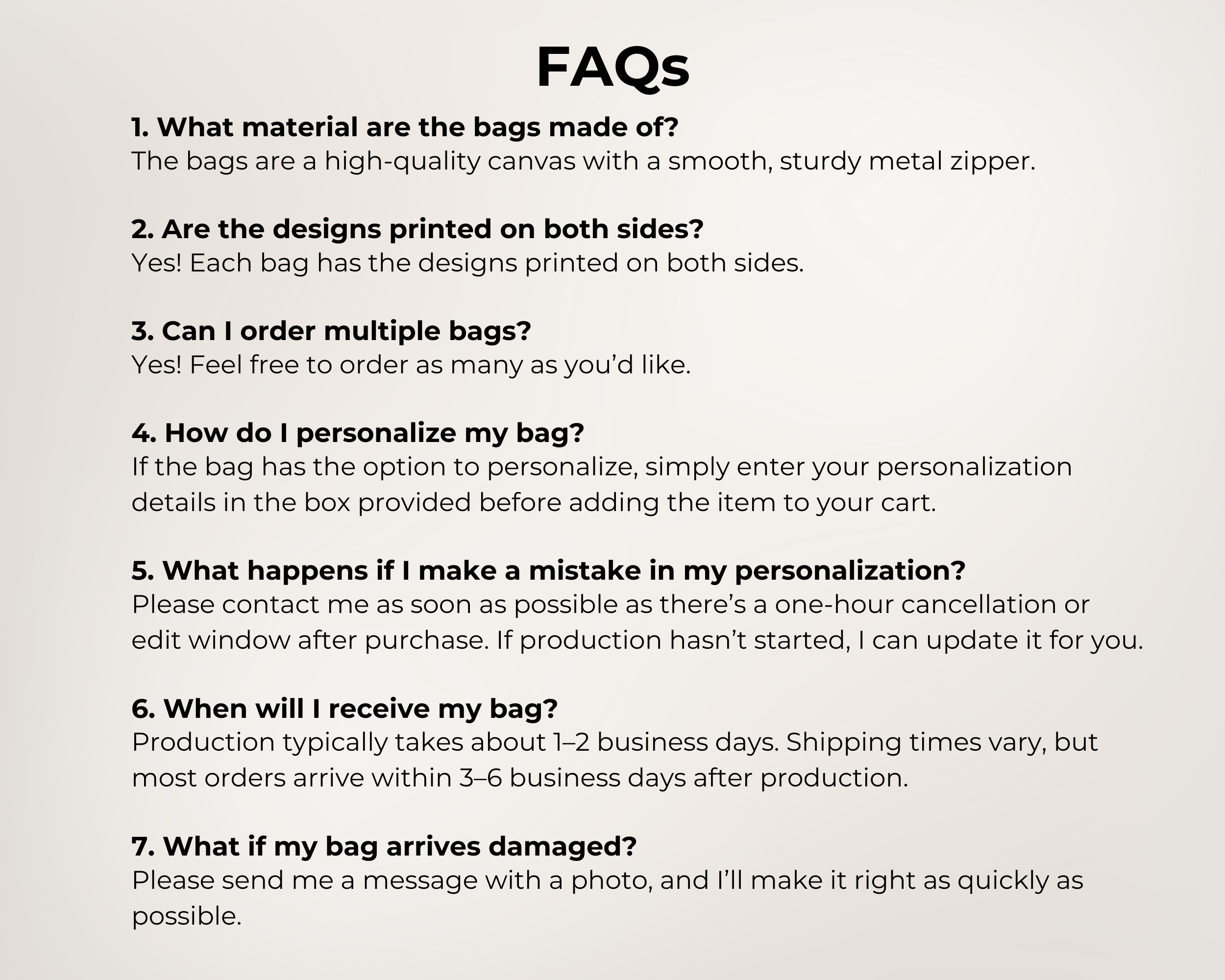 Zipper Pouch FAQ Listing Image