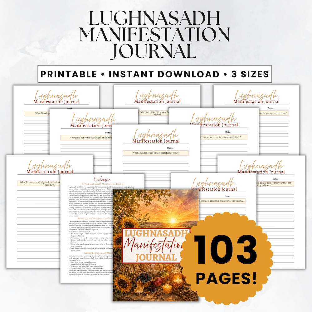 Lughnasadh Manifestation Journal Listing Image 1