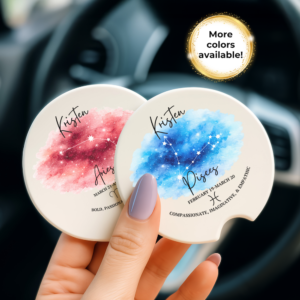 Zodiac Car Coaster Listing Image 1